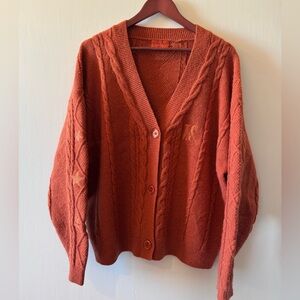 Taylor Swift Showgirl Cable Knit Cardigan Sweater